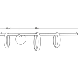 Aplique de pared moderno ULAOP APDX derecho Negro/Oro - Imagen 2