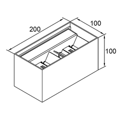 Aplique exterior de pared moderno DAVOS DOUBLE GOLD - Imagen 2