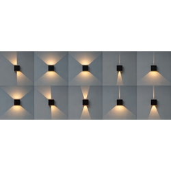 Aplique exterior de pared moderno DAVOS DOUBLE - Imagen 2