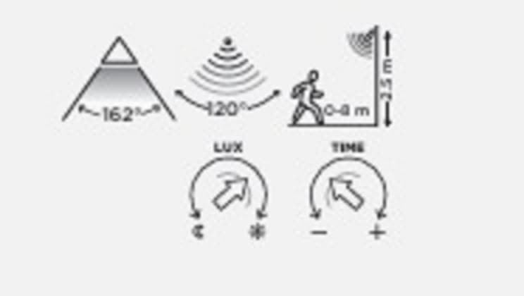 Aplique Lutec exterior de pared moderno DOBLO C/ SENSOR - Imagen 6