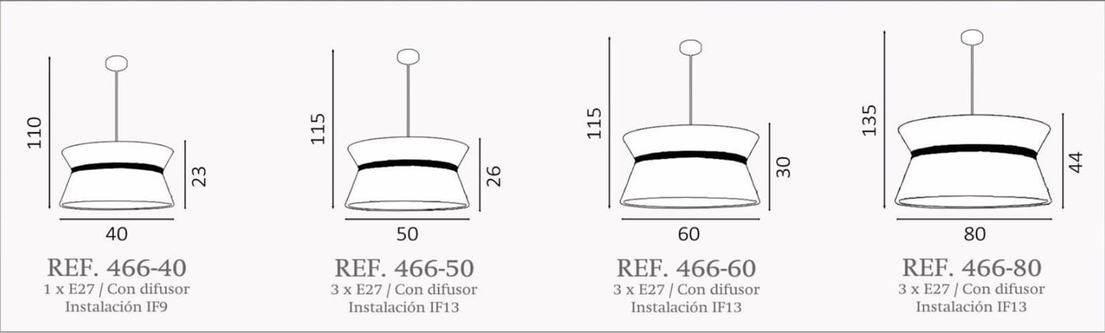 Colgante de techo moderno DRAC Personalizable - Imagen 2