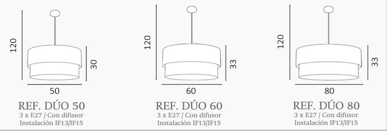 Colgante de techo moderno DÚO 2 Personalizable - Imagen 3