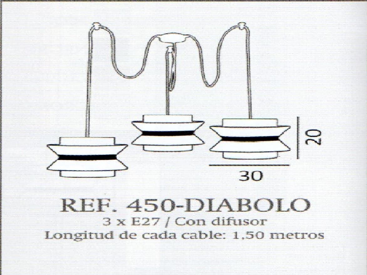 Lámpara de techo moderno DIABOLO 3 luces Personalizable - Imagen 1