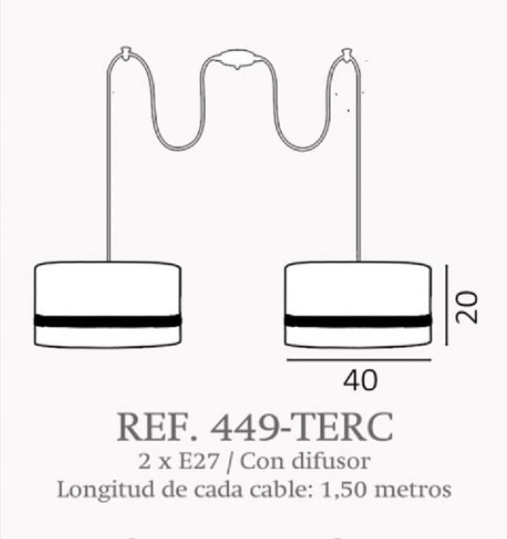 Lámpara de techo moderno TERC 2 luces Personalizable - Imagen 2