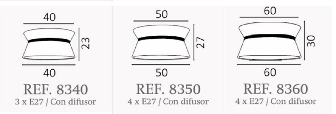 Plafón de techo moderno DRAC Personalizable - Imagen 2