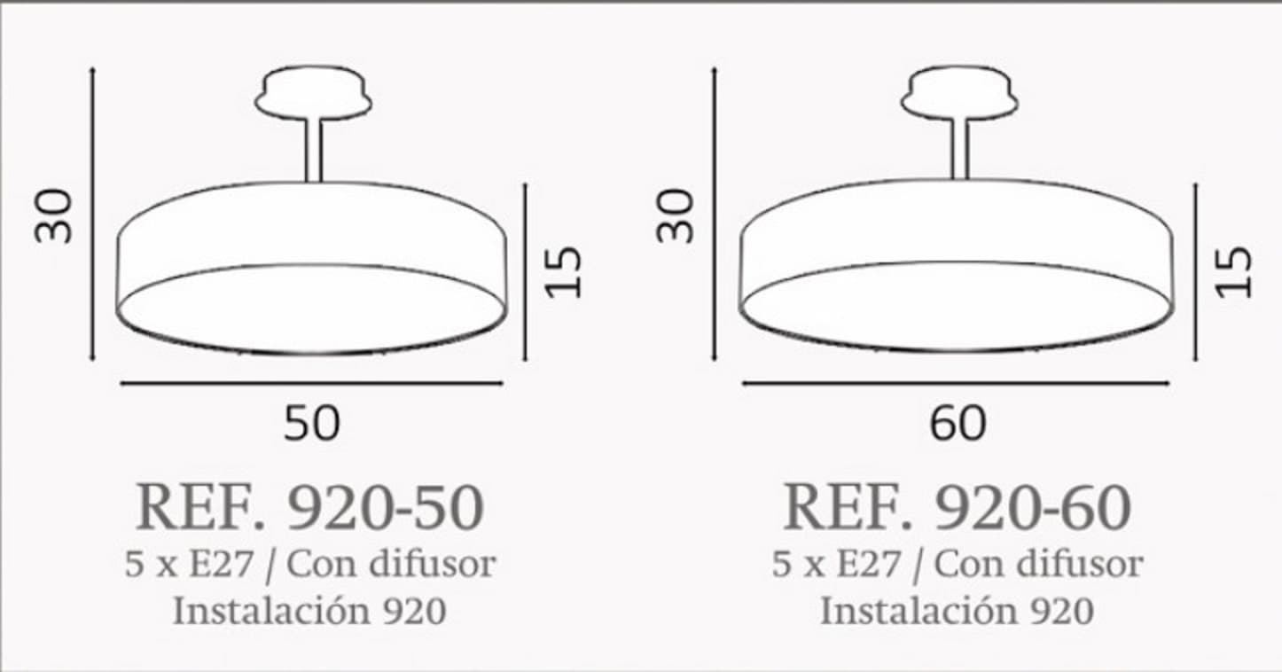 Semi-Plafón de techo moderno AURORA 2 Personalizable - Imagen 2